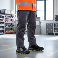 Operaio con calzature di sicurezza Sparco Allroad Motegi in contesto industriale outdoor