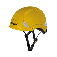 Kapriol Casco Airkap Plus giallo vista frontale, DPI protezione testa per lavori in quota