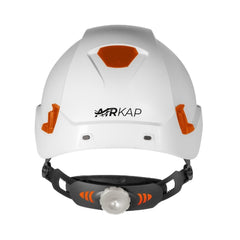 Vista posteriore casco Kapriol Airkap Plus con area personalizzabile e sticker adesivi inclusi
