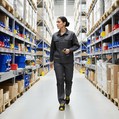 Scarpe antinfortunistiche U-Power Fitz ESD indossate in ambiente industriale
