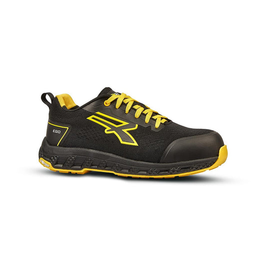 Scarpa antinfortunistica U-Power Fitz ESD S1PS nera e gialla vista laterale