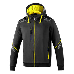 Felpa da lavoro Sparco Colorado full zip con cappuccio nera e gialla