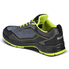 Scarpa antinfortunistica Sparco Indy Texas con lacci gialli vista dall'alto