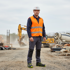 Lavoratore edile con calzature di sicurezza Sparco Indy Juri su cantiere