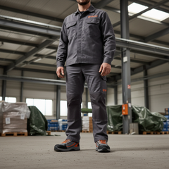 Sparco Indy Pato calzatura di sicurezza indossata su pavimento industriale