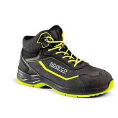 Sparco Indy Juri scarpa antinfortunistica S3 nera e gialla in nubuck con suola FlexGrip
