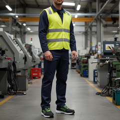 Scarpa antinfortunistica U-Power Mitch in uso su pavimento da cantiere