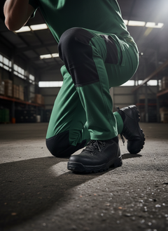Pantalone tuta Kapriol Slick indossato da operaio in contesto di lavoro professionale