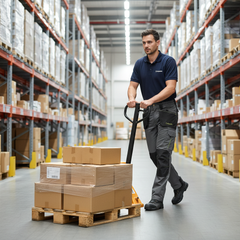 Professionista in ambiente industriale con pantalone da lavoro Kapriol Slick multitasche