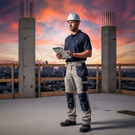 Operaio con pantalone da lavoro Kapriol Teneré Pro in cantiere edile