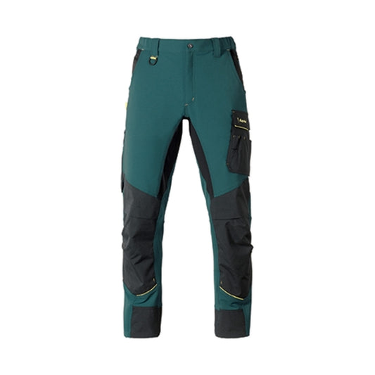 Kapriol Pantalone da Lavoro Elasticizzato Dynamic verde con tasche cargo e rinforzi ginocchia