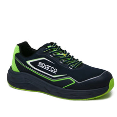 Sparco Team Willen scarpa antinfortunistica S1PS nera e verde vista laterale