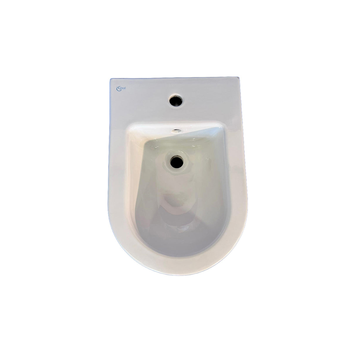 Bidet sospeso in ceramica bianca vista frontale — outlet sanitari bagno